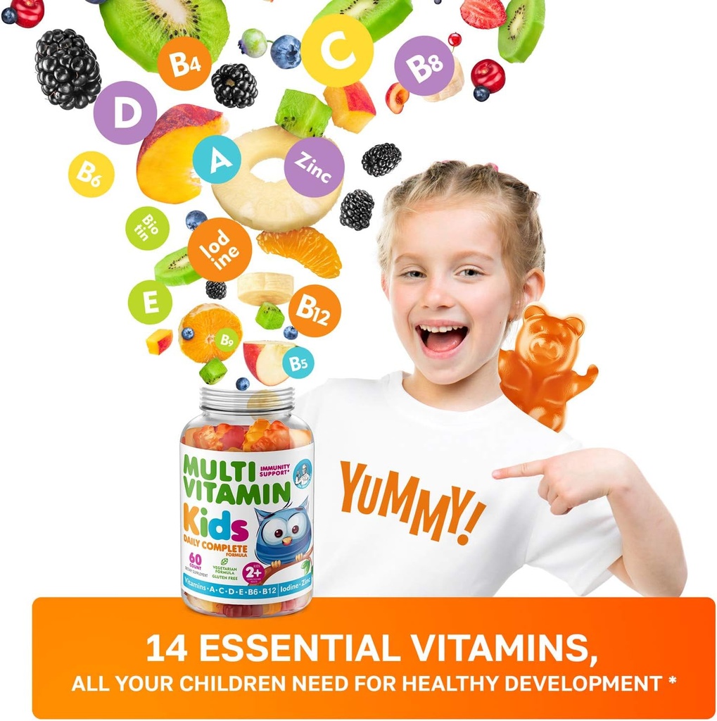 DR. MORITZ Kids Omega 3 Gummies (90 Count) and Kids Multivitamin Gummies Bundle (60 Count,) - for Children’s Immune Support and Overall Health 4