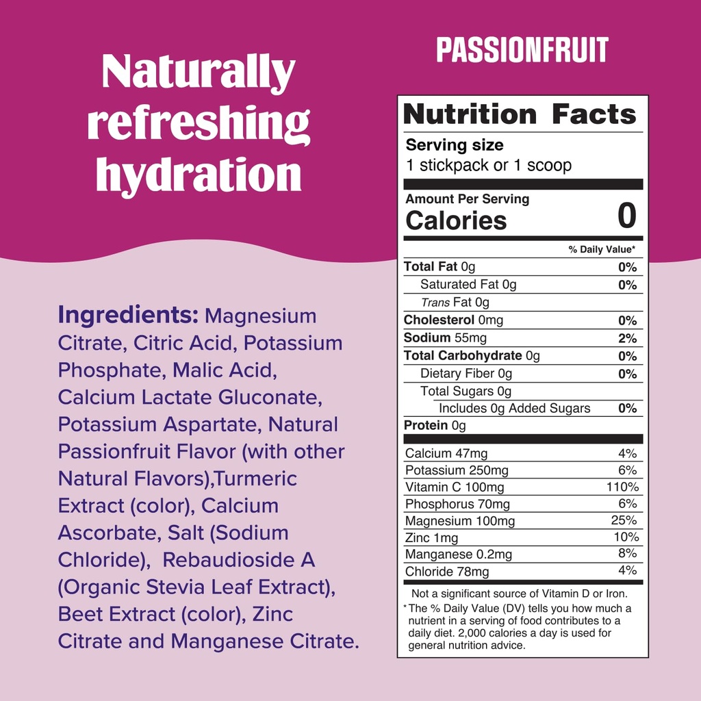 Ultima Replenisher Daily Electrolyte Powder Drink Mix – Sugar Free – Passionfruit, 30 Servings – Hydration Powder with 6 Key Electrolytes and Trace Minerals – Keto Friendly, Non-GMO 3