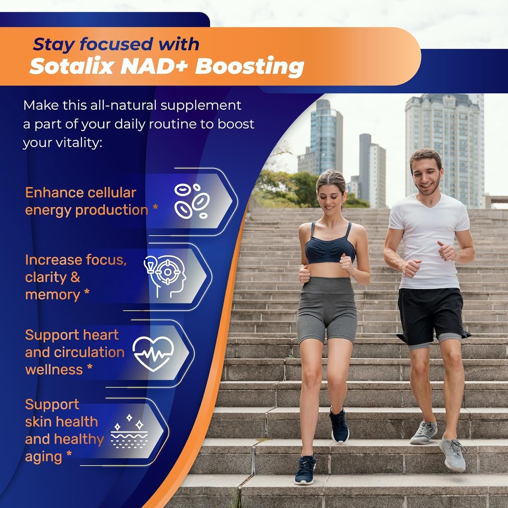 SOTALIX Supplement NAD+ Boosting All-in-1 Advanced Formula with NR, Resveratrol, Elderberry, Quercetin - Immune Booster, Overall Well-Being- USA Made & Tested (150 Count (Pack of 1)) 5