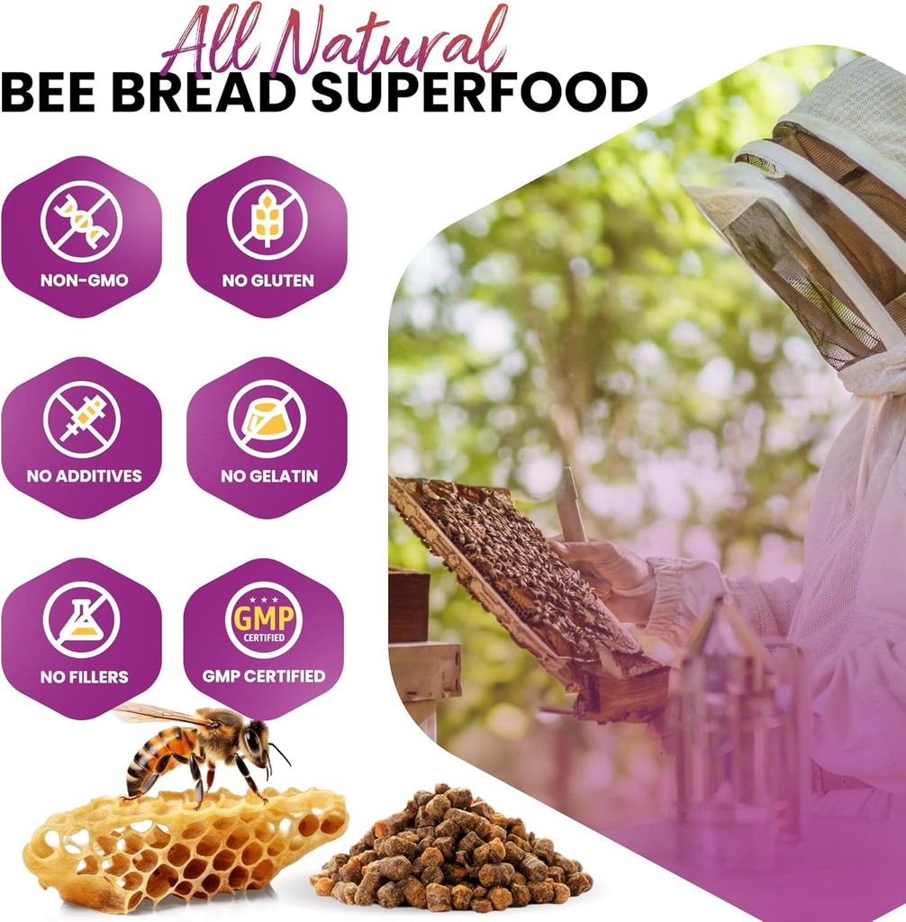 Bee Bread & Bee Propolis Capsules Vitality Pack 5
