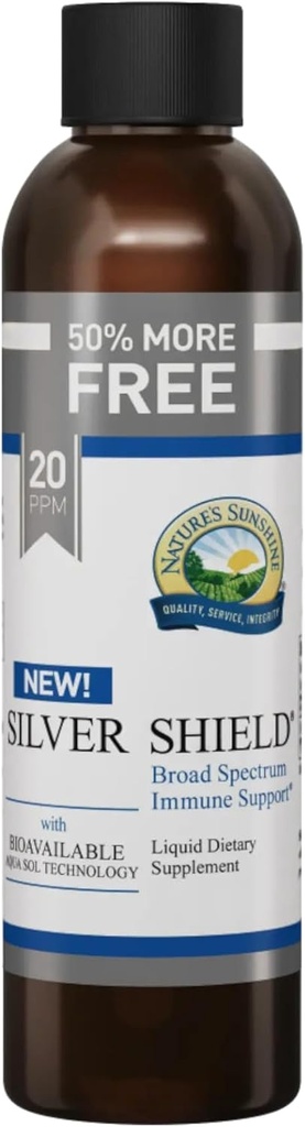 Nature's Sunshine Silver Shield Liquid, 6 Fl Oz | Colloidal Silver Liquid with Aqua Sol Technology Provides Immune Support and Protection 2