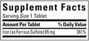 Nature Made Iron 65 mg 365 Tablets (325 mg Ferrous Sulfate), Dietary Supplement for Red Blood Cell Support, 365 Tablets, 365 Day Supply- Bundled with nalkotSupliments Guide 3