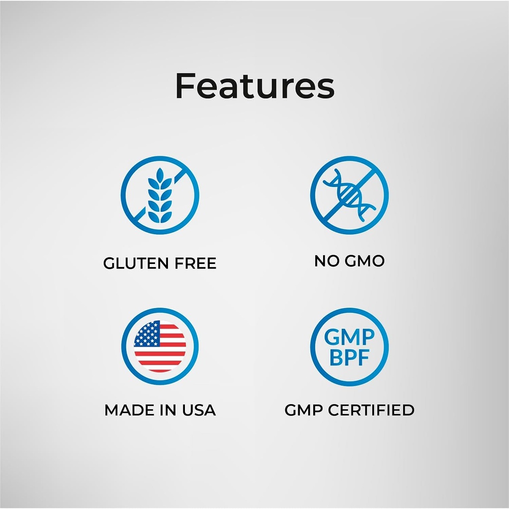 Premium Collagen Complex 90 Capsules Supports Healthy Skin, Nails, Bones & Joints Collagen Peptides, Type I, II, III, V, X, Made in USA - Non-GMO, Gluten Free 3