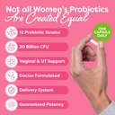 Probulin Womens Probiotic - Vaginal, UT, Gut & Immune Health with Lactobacillus Reuteri - 20 Billion CFU, 12 Probiotic Strains & Prebiotics - 60 Vegan, Gluten Free Capsules for Whole-Body Wellness 3