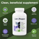 CalmSupport: Stress & Relaxation Support - Ashwagandha, Passion Flower, Valerian Root, Ginger, GABA, Velvet Bean, Motherwort, Oat Seed, Phyllanthus, L-Theanine, L-Tryptophan, Folate, C,B1,B6,B12,Zinc 5