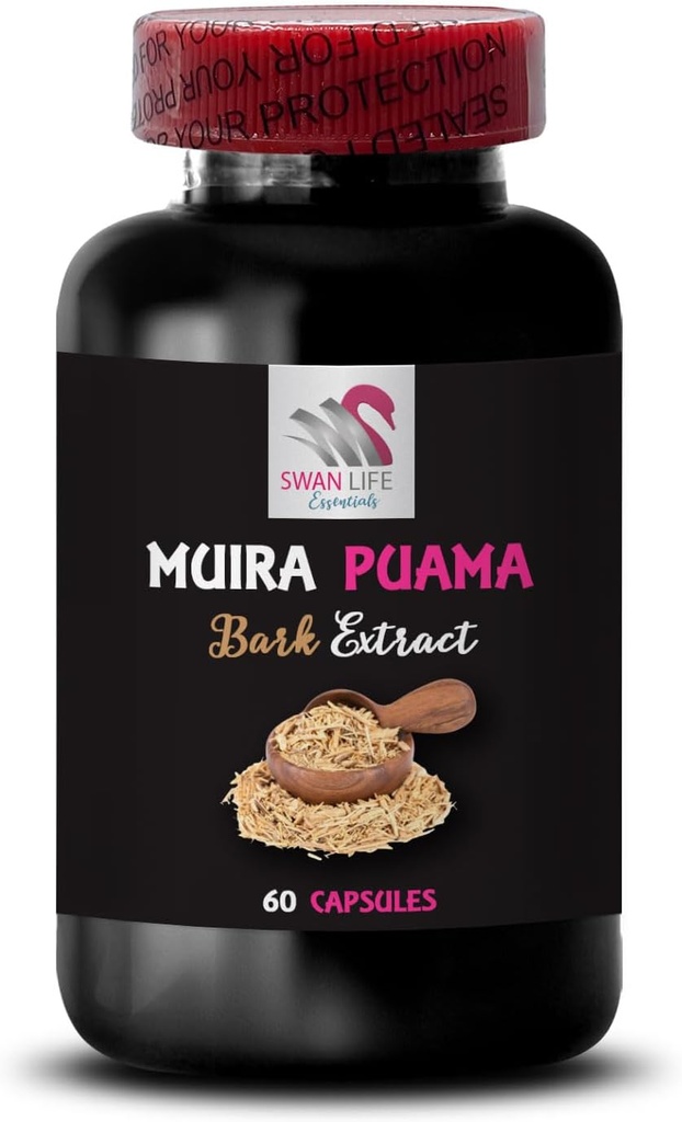 Herbal Energy - MUIRA PUAMA BARK EXTRACT - Energy Activation, Plant Synergy Energy, Balanced Boost, Daily Lift, Endurance Recharge, Botanical Fuel Source, Energy Support Complex 2 Bottles 120 Caps 3