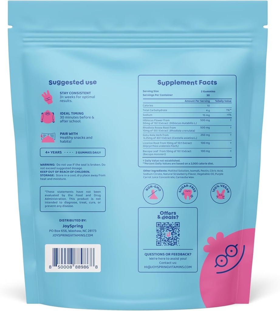 JoySpring Saffron Gummies and Herbal Detox and Cleanse for Kids 4