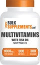 BulkSupplements.com Multivitamin Softgels - Daily Multivitamin Supplement, Multimineral for Men and Women with Fish Oil - Gluten Free, 1 Softgel per Serving (1000mg), 300 Count (Pack of 1) 2