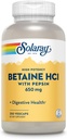 Solaray High Potency Betaine HCL with Pepsin - Hydrochloric Acid Supplement for Digestive Health - with Betaine Hydrochloride and Digestive Enzymes - Gut Health Support - 60-Day Guarantee, 250 VegCaps 2