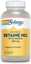 Solaray High Potency Betaine HCL with Pepsin - Hydrochloric Acid Supplement for Digestive Health - with Betaine Hydrochloride and Digestive Enzymes - Gut Health Support - 60-Day Guarantee, 250 VegCaps 5