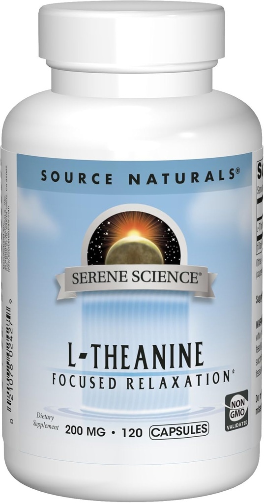 Source Naturals Serene Science L-Theanine, Made with Suntheanine, for Focused Relaxation, 200 mg - 120 Capsules 5