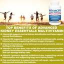 Advanced Kidney Essentials Multivitamin. Kidney Support Supplement for Complete Kidney Health. Kidney Health Supplement with Renal Vitamins 90 Caps 3