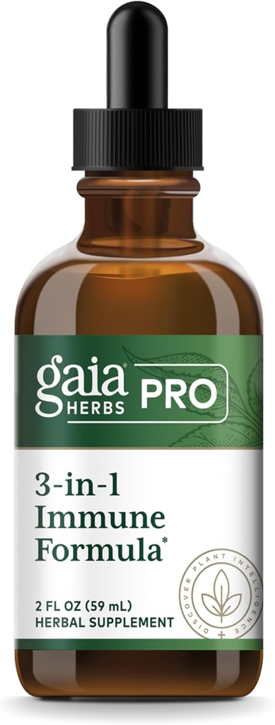 GAIA HERBS PRO 3-in-1 Immune Formula - Immune System Support Supplement* - Liquid Supplement with Astragalus Root & Schisandra Berry - 2 fl oz (44 Servings) 2