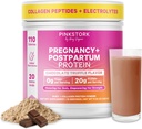 Pink Stork Pregnancy & Postpartum Protein Powder for Women, 20g Whey & Collagen, Prenatal & Breastfeeding Protein Shake Mix for Energy, Recovery & Hydration, Chocolate, 15 Servings 2