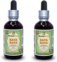 Kava Kava (Piper Methysticum) Glycerite, Dried Root Alcohol-Free Liquid Extract (Brand Name: HerbalTerra, Proudly Made in USA) 2x2 fl.oz (2x60 ml) 2