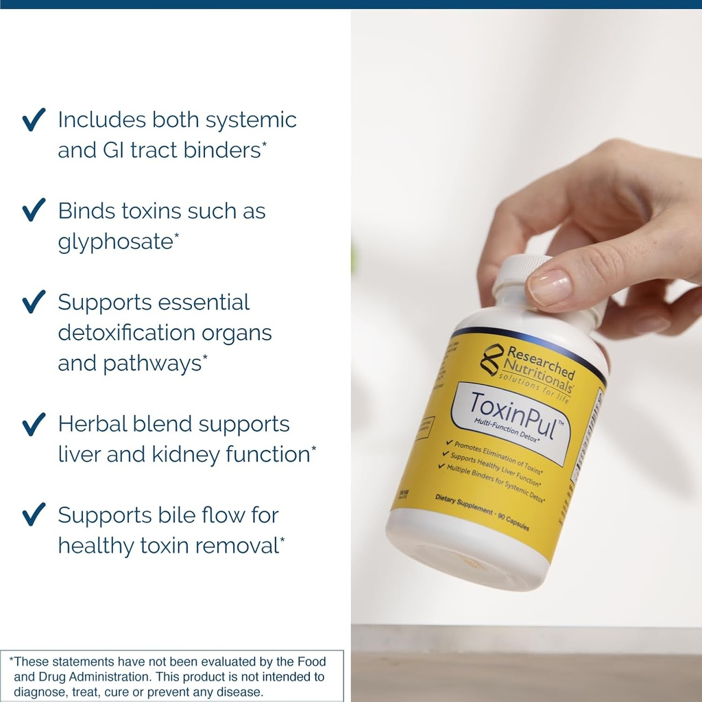Researched Nutritionals ToxinPul Binder & Detox Cleanse Support - Humic Acid, Fulvic Acid, Cilantro, Dandelion Root & Chlorella to Help Supports Healthy Toxin Removal (90 Capsules) 5