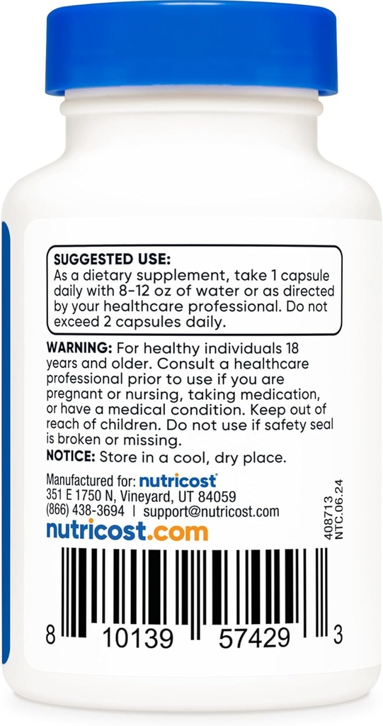 Nutricost Boron Capsules 5mg, 30 Vegetarian Capsules - Gluten Free and GMO Free 5