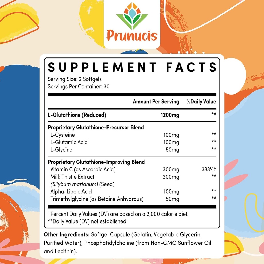 2400MG Liposomal Glutathione, with Vitamin C, Milk Thistle & Alpha-Lipoic Acid, Master Antioxidants, Pure Reduced L-Glutathione - Immune System, Cell Repair, Energy, High Absorption, 240 Softgels 3