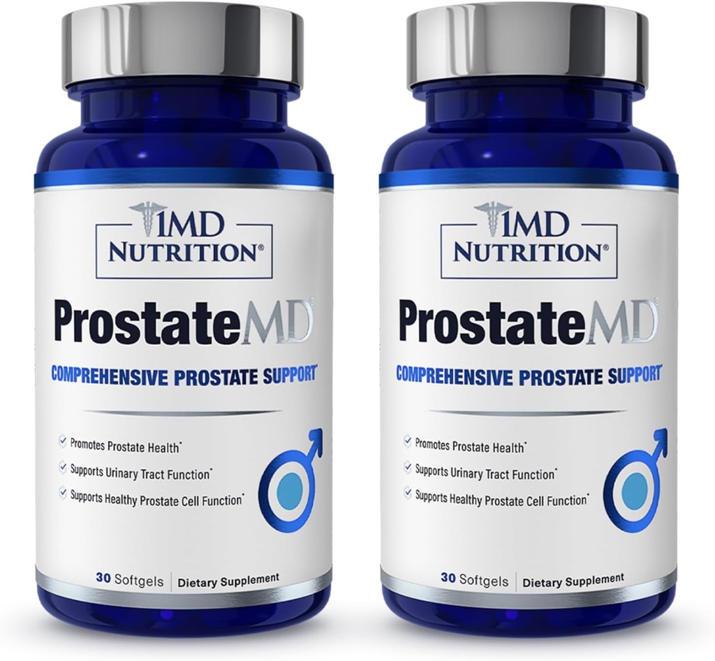 1MD Nutrition ProstateMD Saw Palmetto Prostate Support Supplement - Support for Urinary Tract and Frequent Bathroom Urges | 60 Softgels (2-Pack) 2
