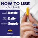 Vitamatic 2 Pack Flaxseed Oil 1200mg 120 from Cold Pressed Flax Seed - 675 mg of ALA Omega 3 Fatty Acids for Improving Heart Health 4