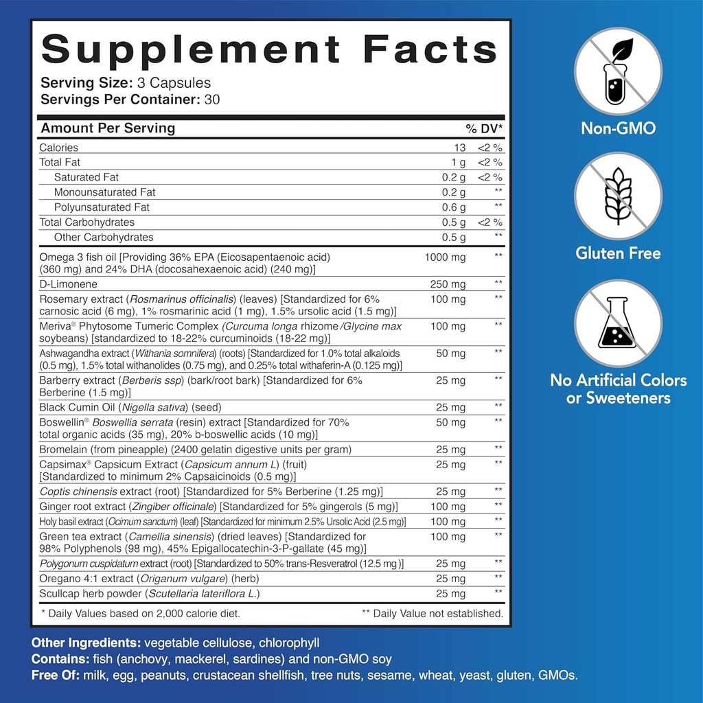 Patient One Enflamen | Supplement to Support Healthy Inflammatory Response and Joint Comfort* | with Turmeric, Ginger, Capsicum and More | 90 Capsules 3
