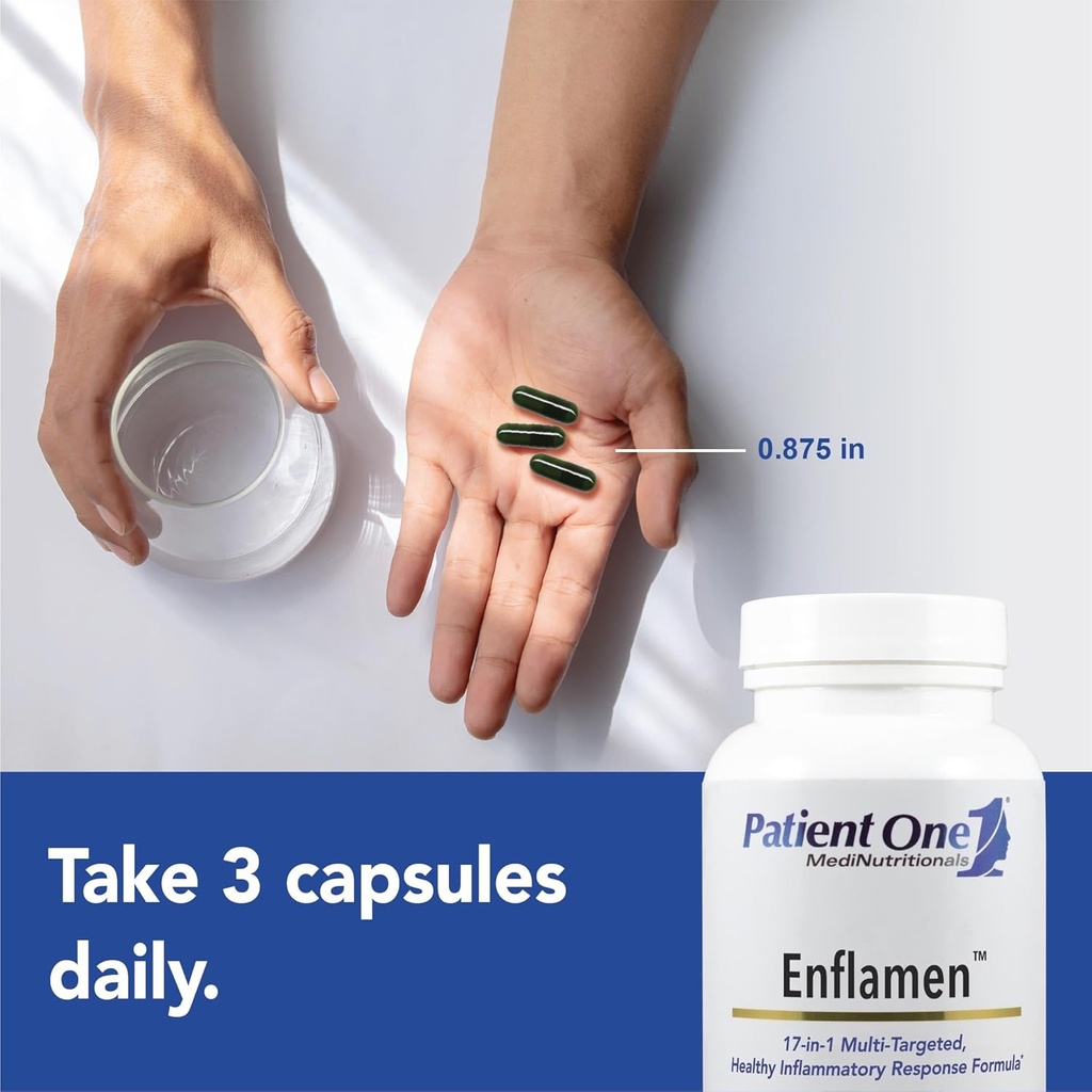 Patient One Enflamen | Supplement to Support Healthy Inflammatory Response and Joint Comfort* | with Turmeric, Ginger, Capsicum and More | 90 Capsules 4