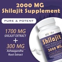 2000 MG Shilajit Supplement, 100% Pure Shilajit with 85+ Trace Minerals & 60% Fulvic Acid, Boost Energy & Immunity, Vegan, Natural, 120 Capsules 4