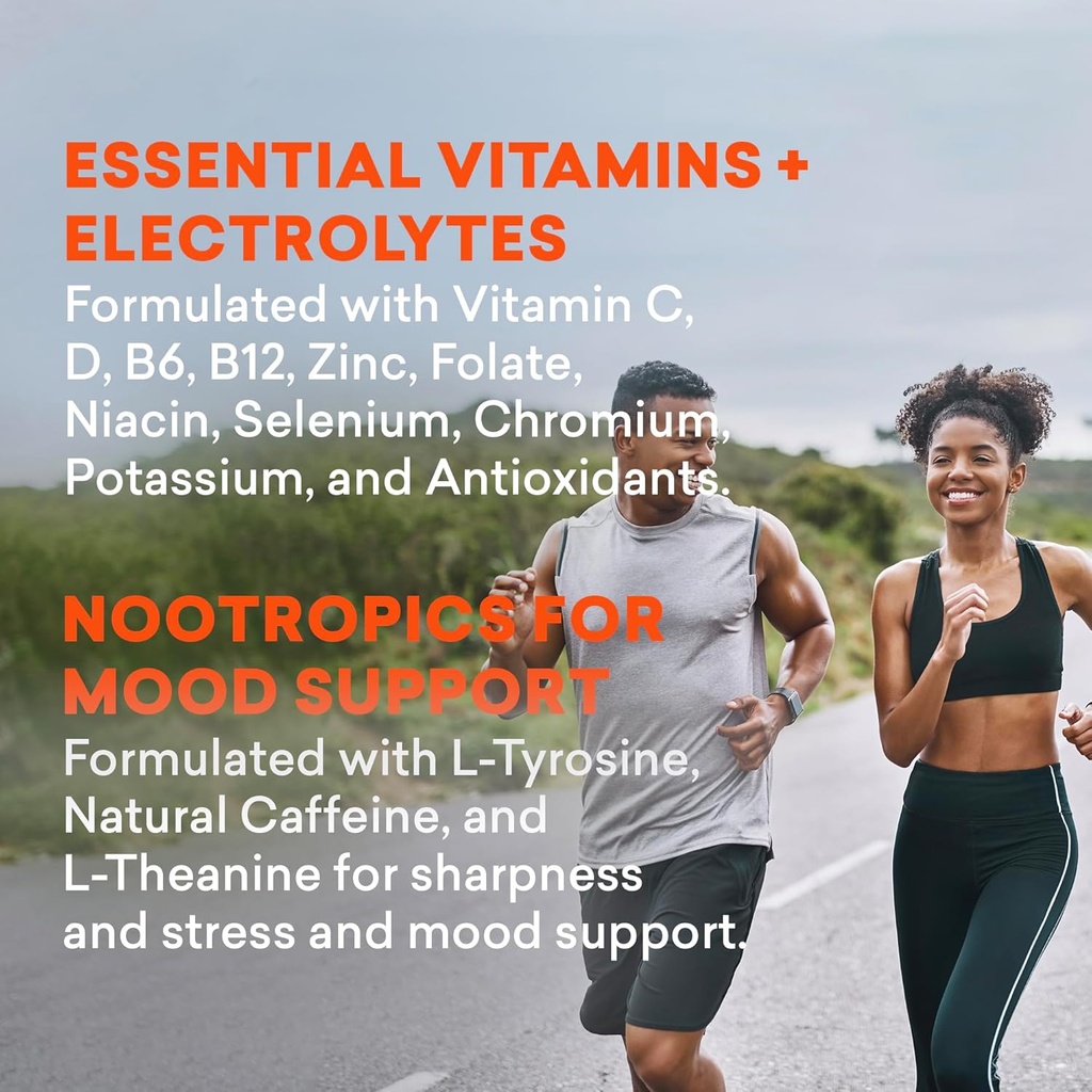 EBOOST Energy Drink Powder, Super Fuel - Orange Mango, 7 Packets - Pre-Workout Powder Energy Drink Mix - Natural Energy, L-Tyrosine, L-Theanine & Vitamins - Preworkout for Women & Men to Go 5