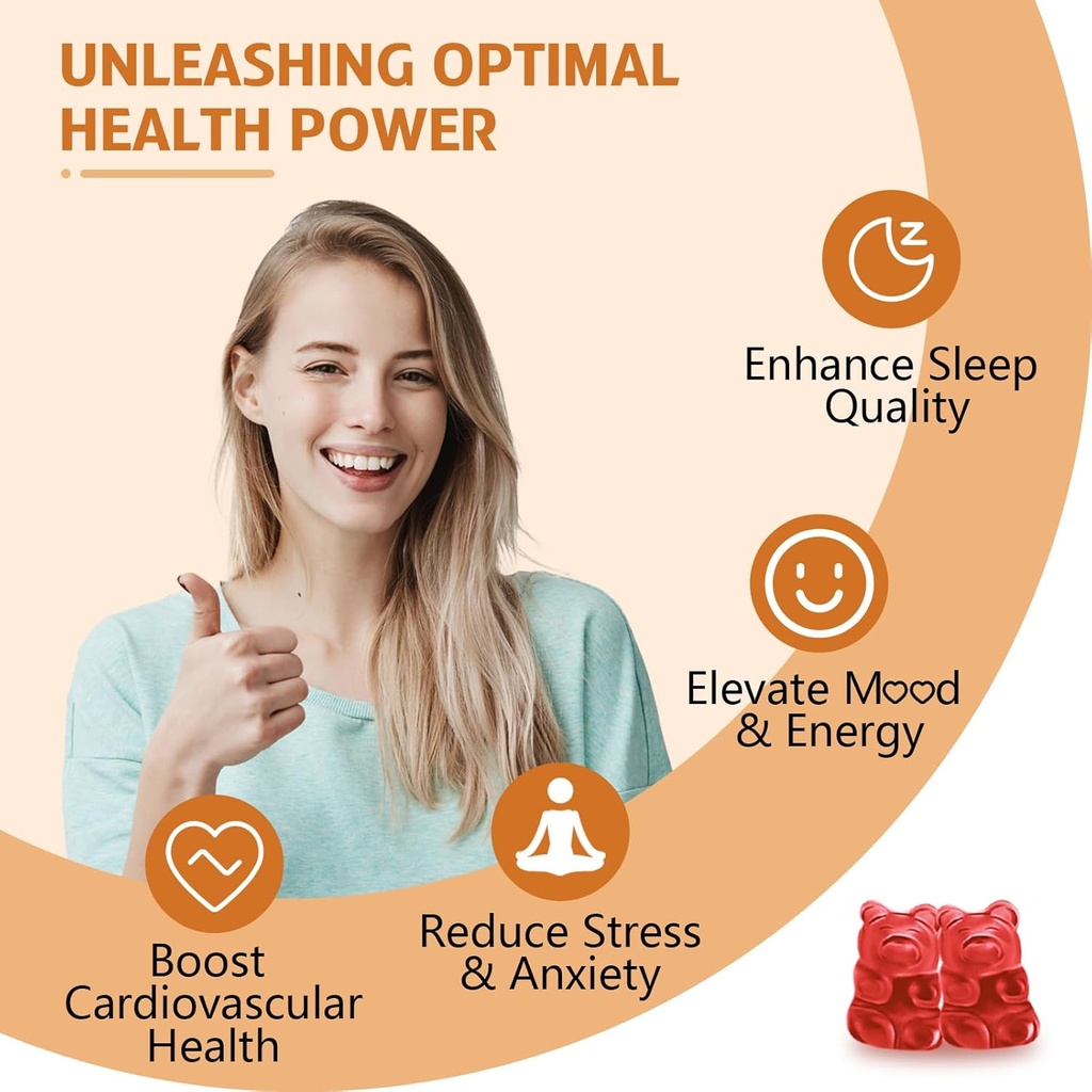 High Absorption Magnesium Glycinate Gummies 600mg per Serving - 60 Vegan Gummies - Promotes Healthy Relaxation, Muscle, Bone, & Energy Support for Adults 5