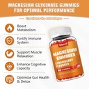 High Absorption Magnesium Glycinate Gummies 600mg per Serving - 60 Vegan Gummies - Promotes Healthy Relaxation, Muscle, Bone, & Energy Support for Adults 6