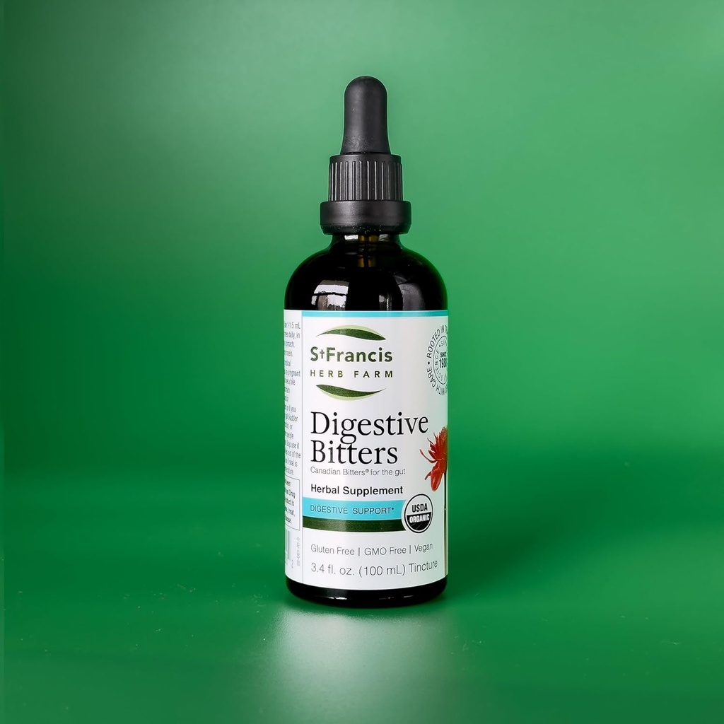 St. Francis Herb Farm - Digestive Bitters 100ml - Herbal Supplements - Organic, Non GMO, Vegan, Gluten Free, Dairy Free 3