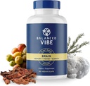 Balanced Vibe Brain Formula | Organic Plant-Based Nootropic for Focus, Clarity & Memory | Organic Lion’s Mane, Ginkgo, Bacopa, Rhodiola, Gotu Kola | Vegan Capsules | 30 Day Supply 2