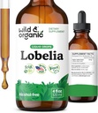 Wild & Organic Lobelia Tincture - Lung Detox and Cleanse - Liquid Lobelia Herb Supplement - Vegan, Sugar & Alcohol-Free Leaf Extract Drops - 4 fl oz 2