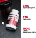 Huge Supplements Yohimbine HCl, Body Recomposition, Advanced Energy & Performance Formula, 5mg per Serving (60 Capsules) 3