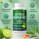 25x Concentrated Citrus Bergamot Extract Capsules, 150 Veggie Capsules, Citrus Bergamot 1000mg Capsules, Non-GMO, Gluten-Free, All Natural, Vegetarian Capsules 3
