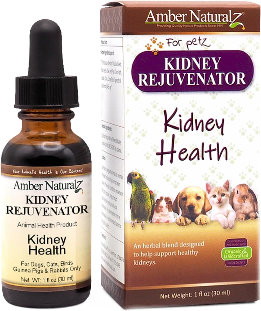 Amber NaturalZ Kidney Rejuvenator Herbal Supplement for Dogs, Cats, Birds, Rabbits, and Guinea Pigs | Supports Normal Kidney Function | Natural Aid for Kidney Health 2