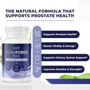 FlowForceMax Herbal Support Supplement - Natural Plant-Based Formula with Saw Palmetto Extract | 30 Chewable Tablets, 3 Month Supply, Made in USA 3