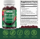 YumVs Beet Root Gummies with Magnesium and Vitamin C - Berry Flavor Beetroot Gummies - Beet Chews for Blood Circulation and Antioxidant Support - Red Beet Gummy- Berry 60 Count (Pack of 1) 6