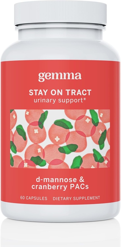 Gemma Stay On Tract Cranberry Supplement - Urinary Tract Support for Women - 36mg of Cranberry PACs and 1,000mg of D-Mannose 60 Count (Pack of 1) 2