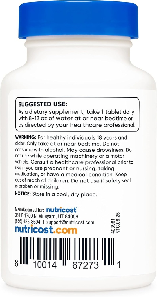 Nutricost Melatonin 10mg, 240 Tablets - 10mg Per Serving, Non-GMO, Gluten Free 5