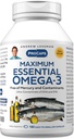 ANDREW LESSMAN Maximum Essential Omega-3 Unflavored, 180 Softgels - Ultra-Pure Omega-3 Fish Oil 1200 mg-High DHA, No Mercury Supplement-Small, Easy to Swallow Fish Oil Capsules 2