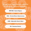 Celebrate Vitamins Iron Supplement with Vitamin C - 60mg Iron, 60mg Vitamin C, Bariatric Vitamins for WLS Patients, Vertical Sleeve & Gastric Bypass Surgery (90 Capsules) 6