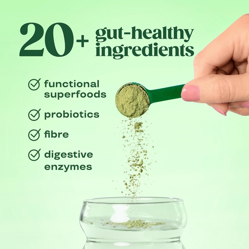 Bloom Nutrition Superfood Greens Powder, Digestive Enzymes with Probiotics and Prebiotics, Gut Health, Bloating Relief for Women, Chlorella, Juice Mix with Beet Root Powder, 25 SVG, Strawberry Kiwi 5