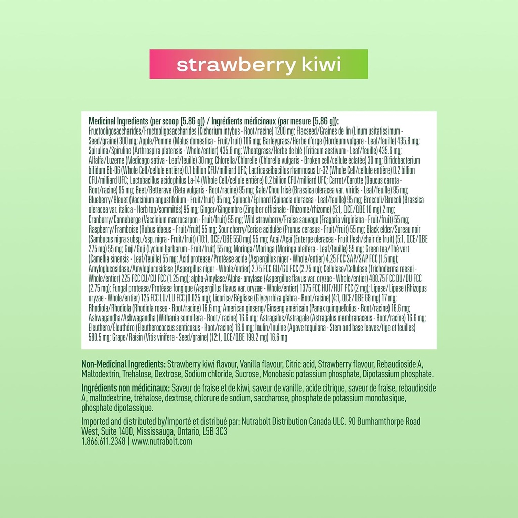 Bloom Nutrition Superfood Greens Powder, Digestive Enzymes with Probiotics and Prebiotics, Gut Health, Bloating Relief for Women, Chlorella, Juice Mix with Beet Root Powder, 25 SVG, Strawberry Kiwi 6