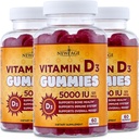 NEW AGE Vitamin D3 5000 IU 125mcg Gummies - Support Immune Support, Strong Bone Health - Non-GMO, Gluten-Free, Dairy-Free, No Gelatin (180 Gummies (Pack of 3)) 2