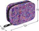 Paisley Watercolor Floral Pill Box 7 Day Pill Case Bag Travel Pill Organizer Bag with Zipper Portable Weekly Case Compact Size for Vitamin Supplement Holder 4