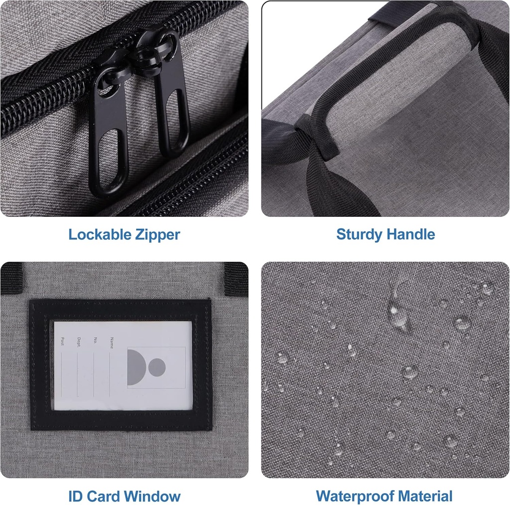 Large Medicine Storage Bag, Double Layer Pill Bottle Organizer Storage Bag with Lockable Zipper, Medication Travel Bag Carrying Case for Men Women 6