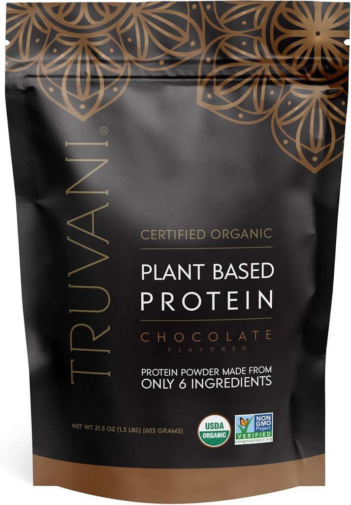 Truvani Vegan Pea Protein Powder | Chocolate | 20g Organic Plant Based Protein | 18 Servings | Keto | Gluten & Dairy Free | Low Carb | No Added Sugar 2