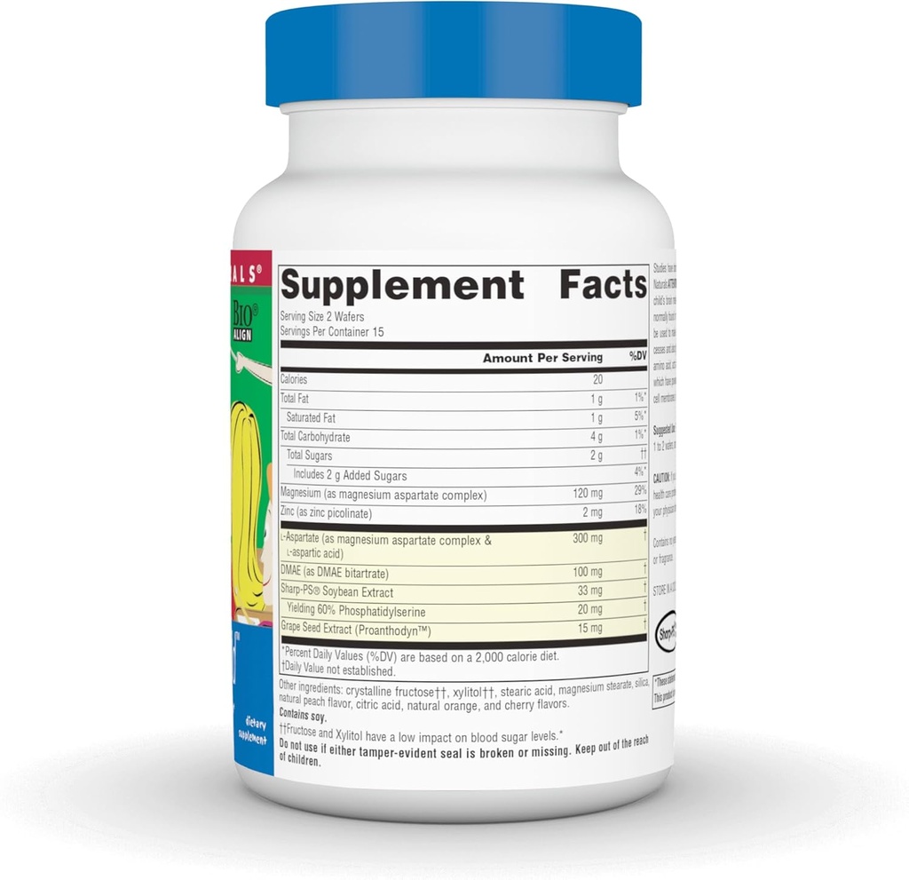 Source Naturals Attentive Child Chewable Wafers for Brain Metabolism Support - 30 Fruit Wafers 3
