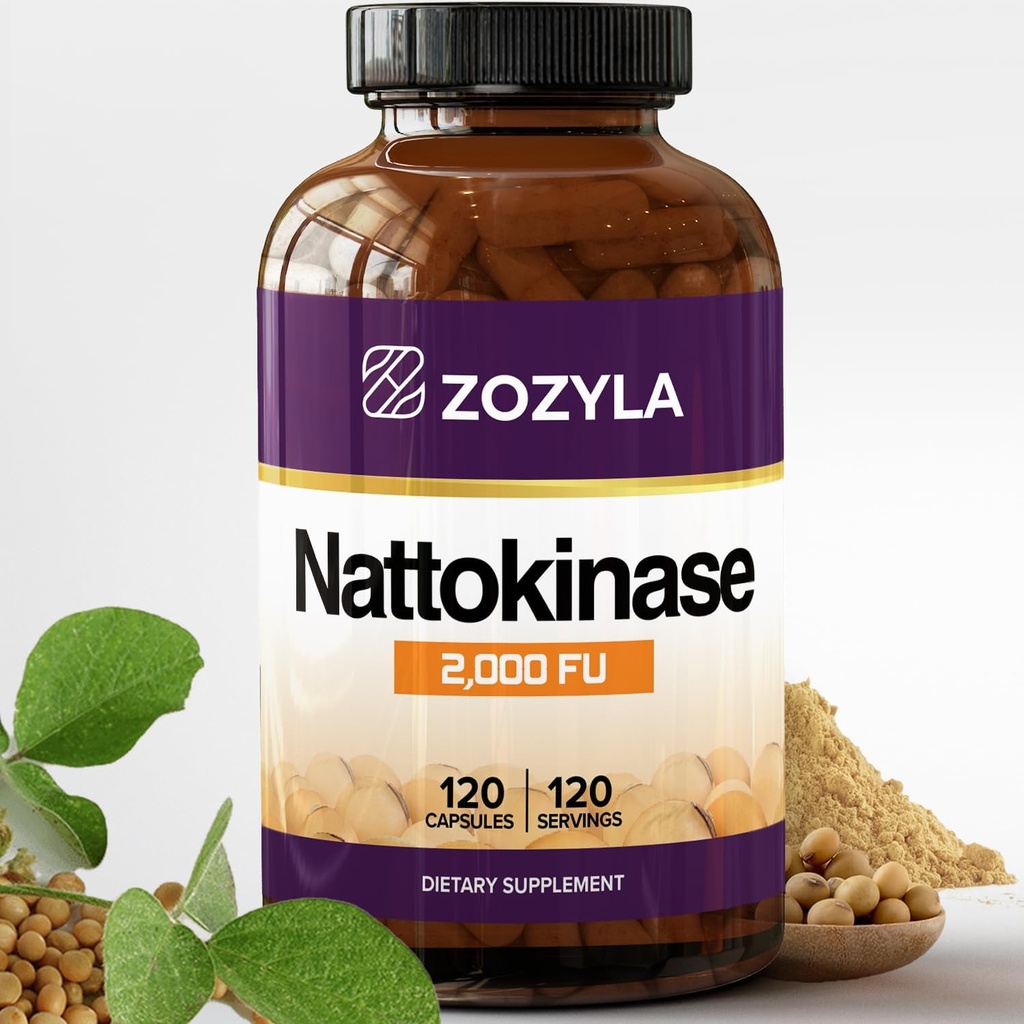 Nattokinase Supplement 2,000 FU, 120 Capsules - Natto Extract for Normal Blood Flow and Circulation - Non-GMO, Gluten Free, Vegan - Made in USA 2